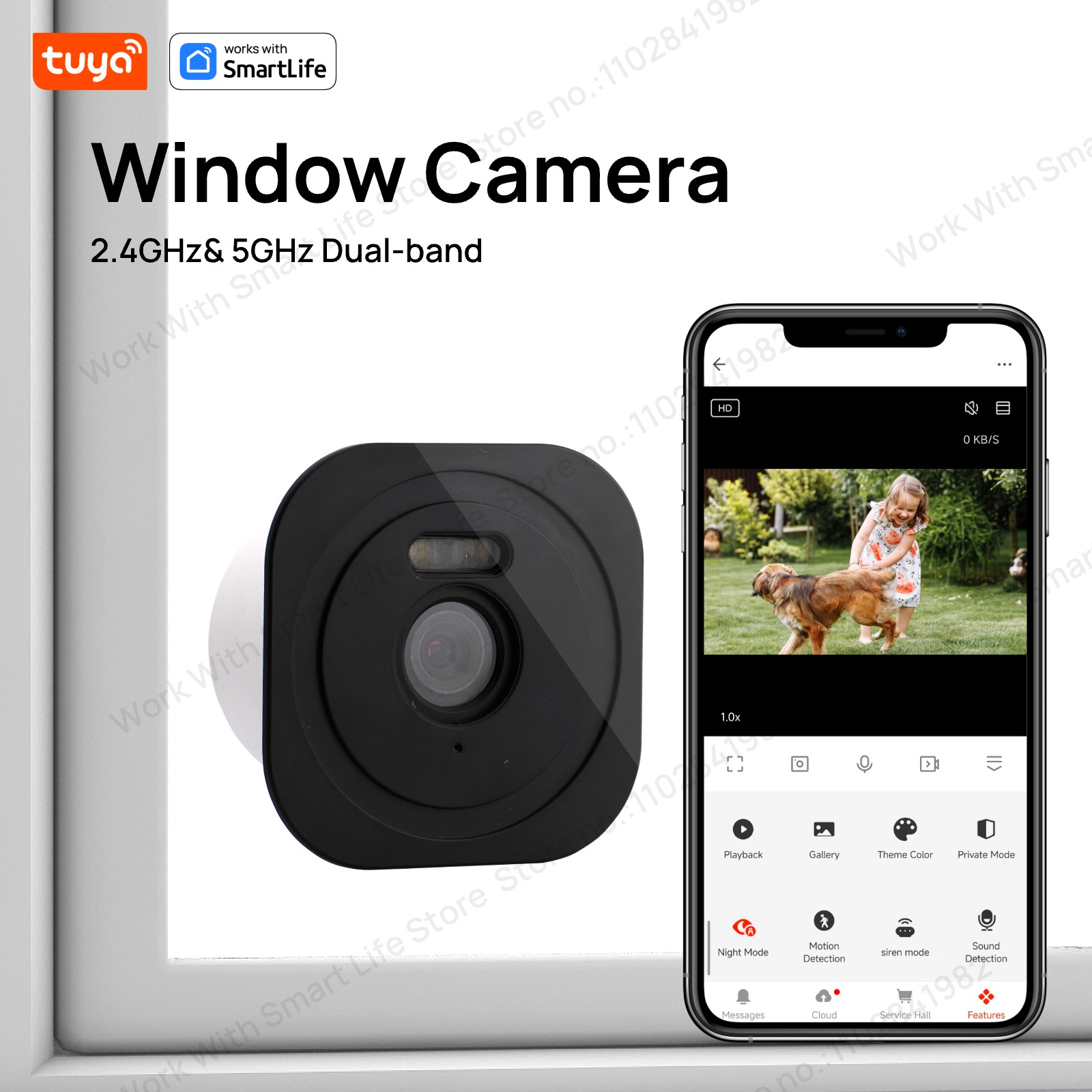 Eufy Camera E220 - 3MP 2K Tuya-Fensterkamera, 2,4 GHz und