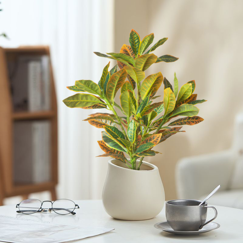 Ficus Lyrata Tree - 24–41 cm künstliche Pflanzen, gefälschter Ficus-Baum,